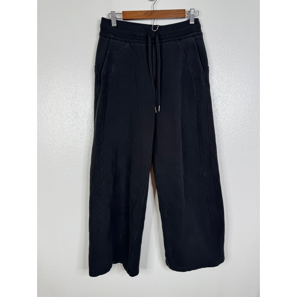 Lululemon Scuba Mid-Rise Wide-Leg Pant Full Length Black LW5FM0S Size 6 - Picture 4 of 7